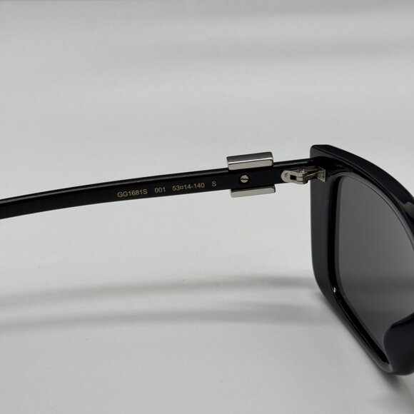 NEW GG1681S 001 GUCCI BLACK CAT EYE WOMEN GUCCI SUNGLASSES - Picture 10 of 12
